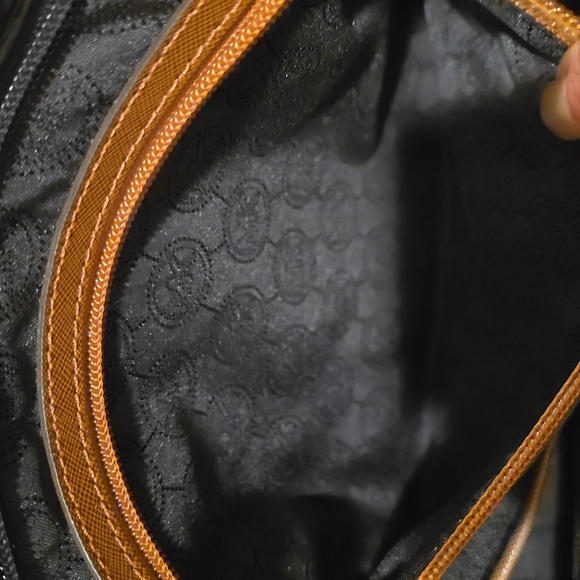 MK Black and Tan Women's Canvas Tote Bag - Picture 6 of 10